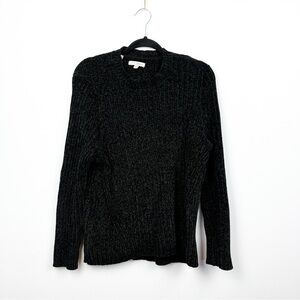 Jach's Girlfriend Long Sleeve Soft Grey/Black Knit Sweater